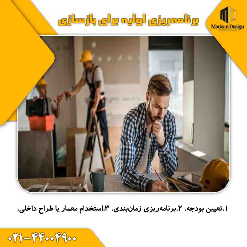 برنامه&zwnj;ریزی اولیه برای بازسازی