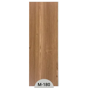 دیوارپوش مدرن PVC مدل M-180 طرح چوب قهوه‌ای تیره؛ مقاوم در برابر رطوبت و قابل شست‌وشو