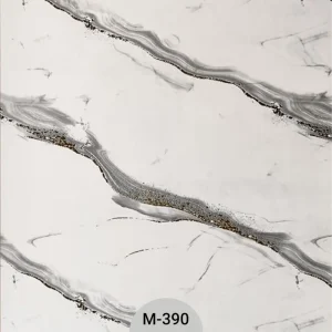 ماربل شیت طرح مرمر سفید با رگه‌های طوسی کد M-390