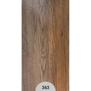 کفپوش پرتردد آلوارس کد 363 PVC پارکتی 15×90 ضخامت 3 میلی‌متر طرح چوب بلوط تیره مناسب اداری پرتردد