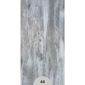 کفپوش مسکونی کم‌تردد کد 44 طرح چوب طوسی روشن رگه‌دار تایل 15×90 ضخامت 2 میلی‌متر