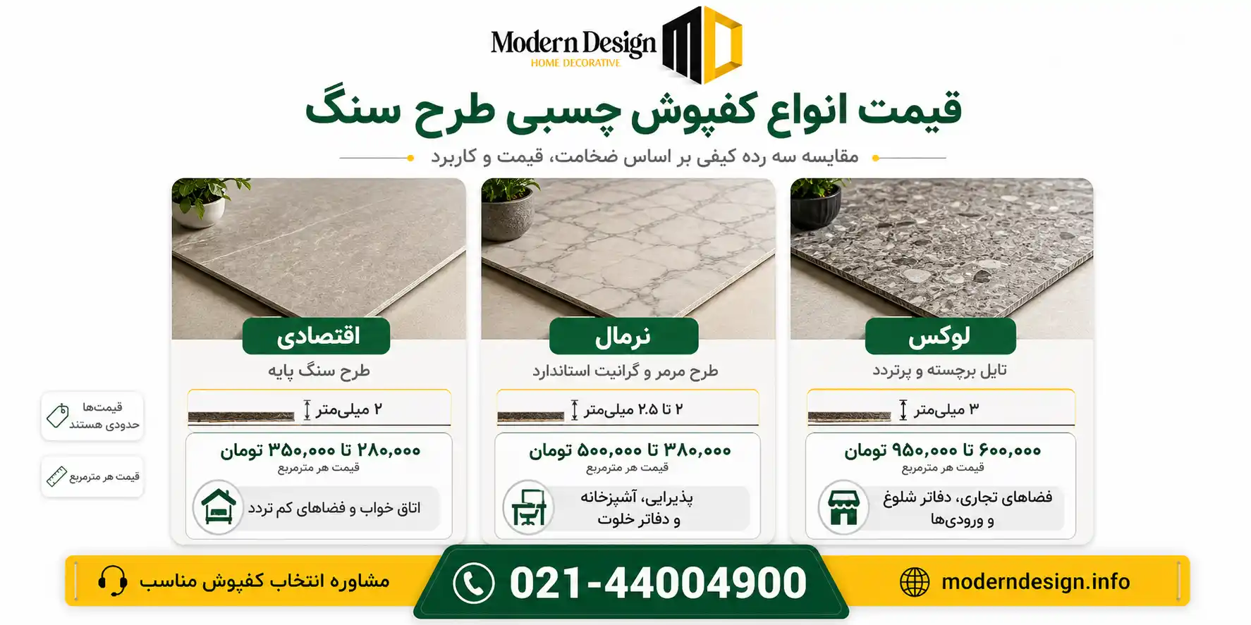 قیمت انواع کفپوش چسبی طرح سنگ